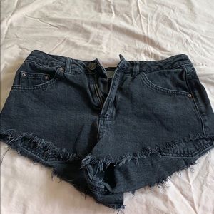 Top shop black denim shorts